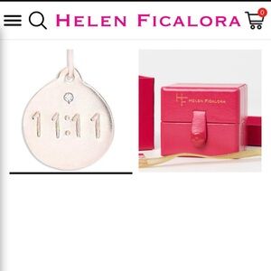 Helen Ficalora Beverly Hills 14k Rose Gold 11:11 Pendant w/diamond and Chains